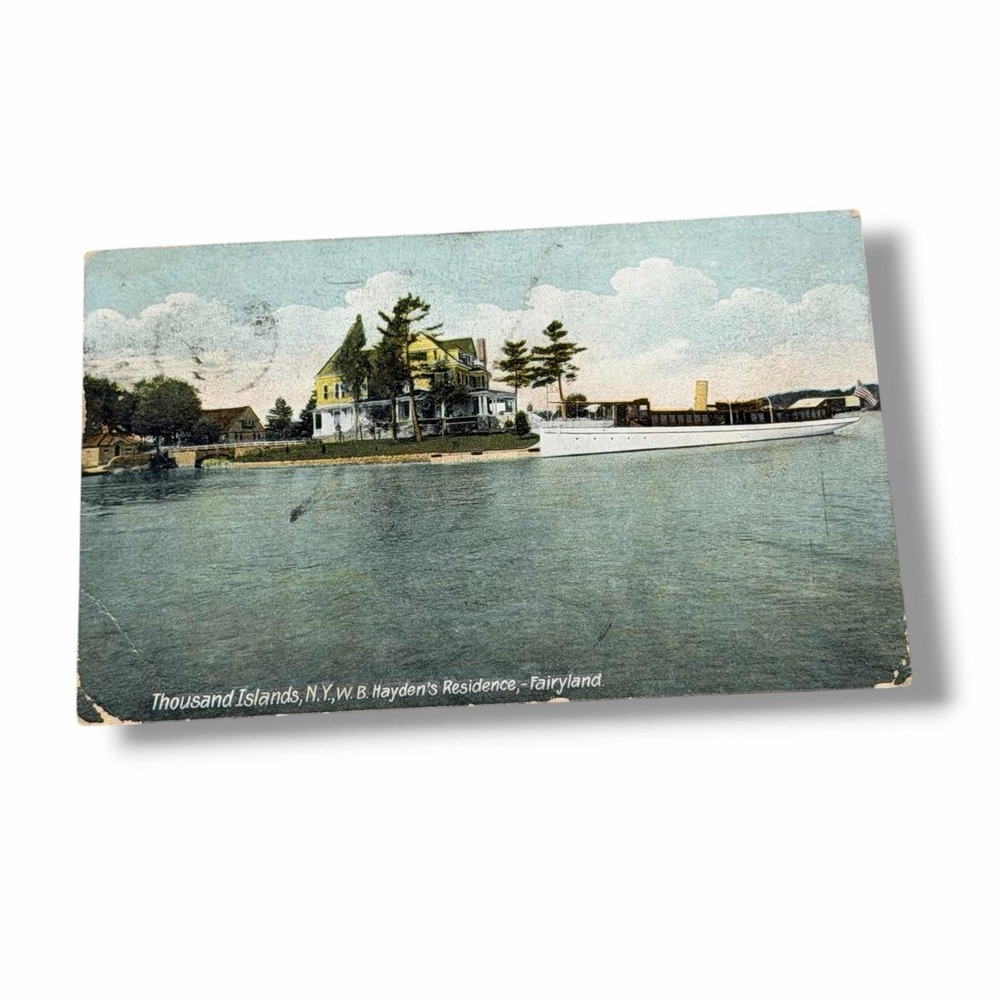 Postcard WB Haydens Residence Fairyland Thousand Islands New York c1909 C106